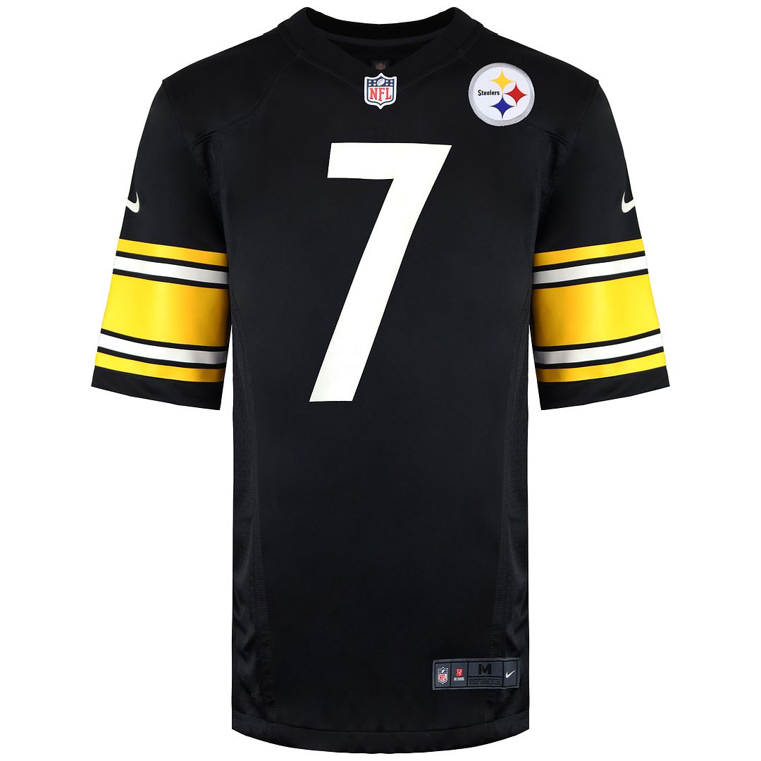 Nike NFL Pittsburgh Steelers 7 Ben Roethlisberger Mens Black Jersey