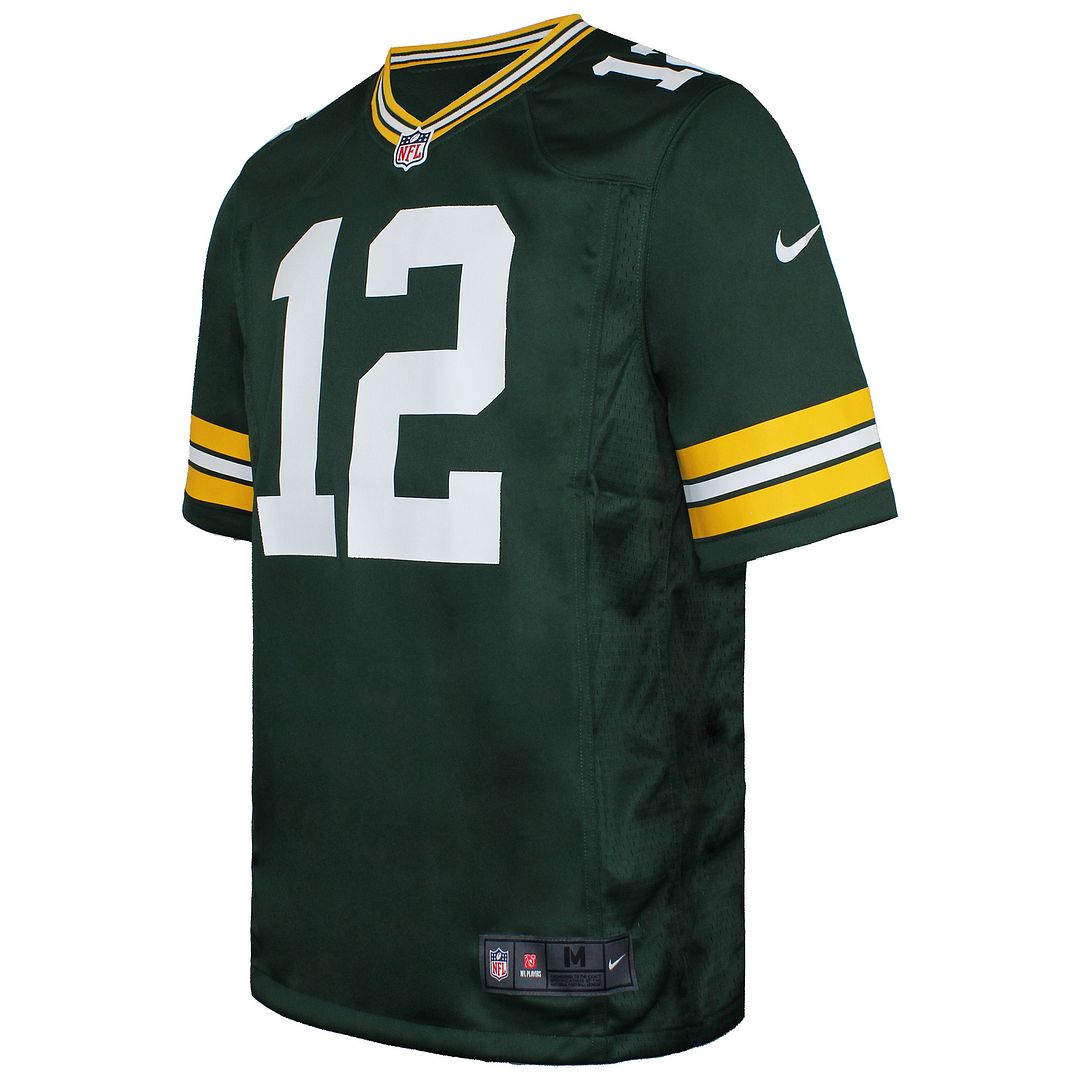 Nike NFL Game Green Bay Packers 12 Rodgers Mens Jersey