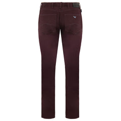 Armani Jeans Slim Fit Mens Burgundy Jeans