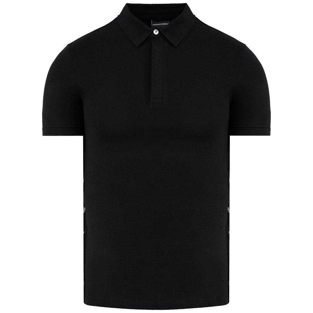 Emporio Armani Mens Black Polo Shirt