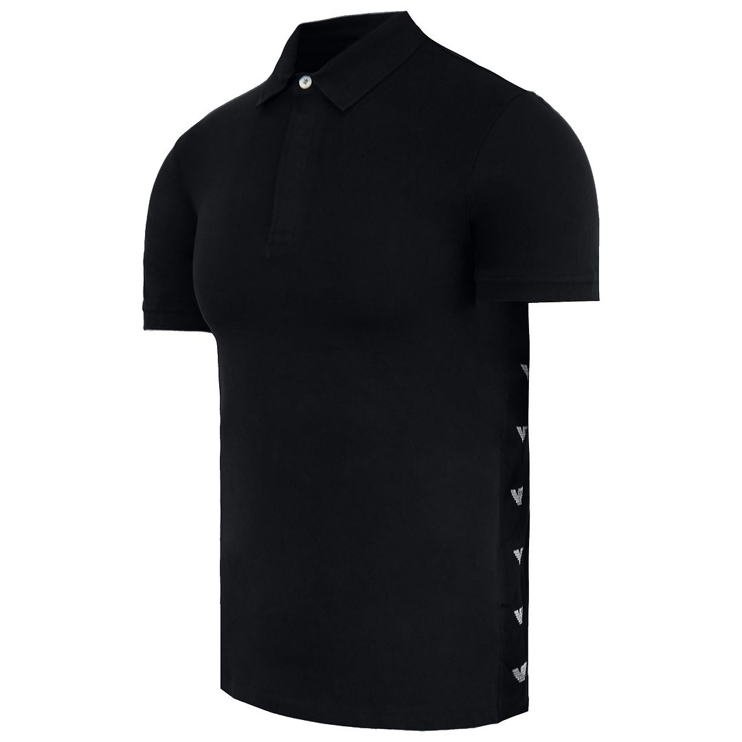 Emporio Armani Mens Black Polo Shirt