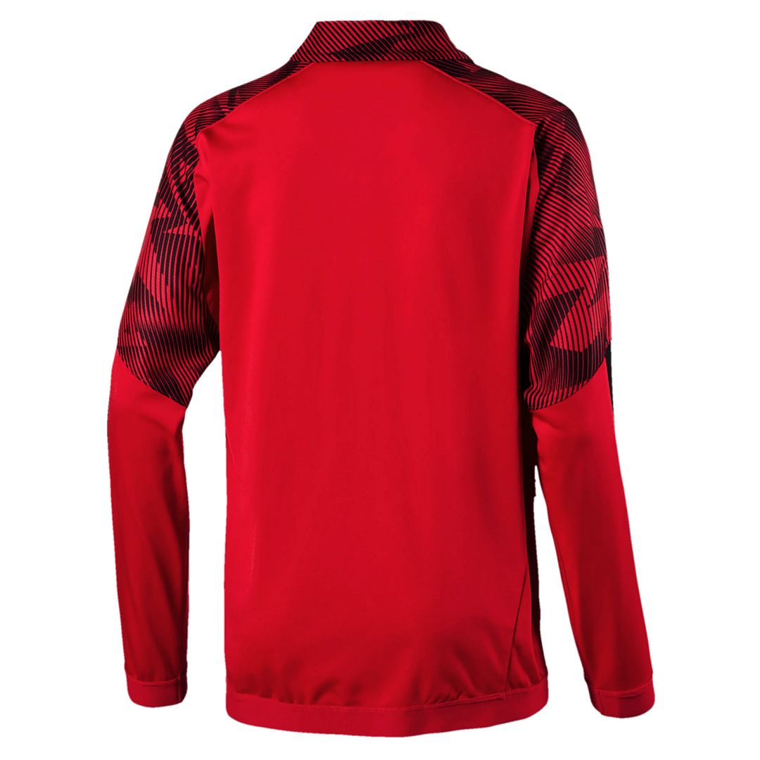 Puma AC Milan Long Sleeve Zip Up Red/Black Kids Track Jacket 756155 01