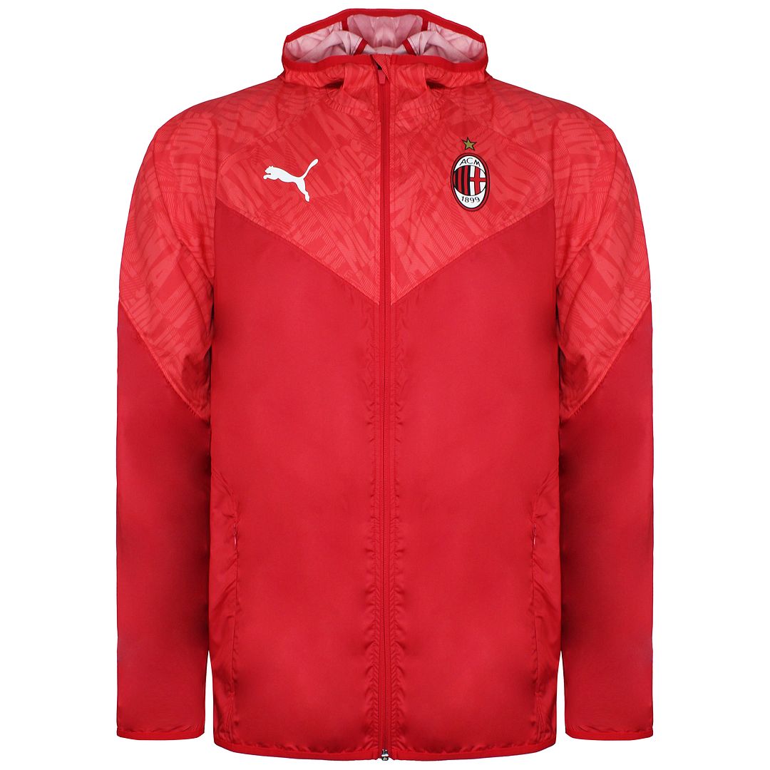 Puma AC Milan 2020-21 Mens Red Warmup Jacket