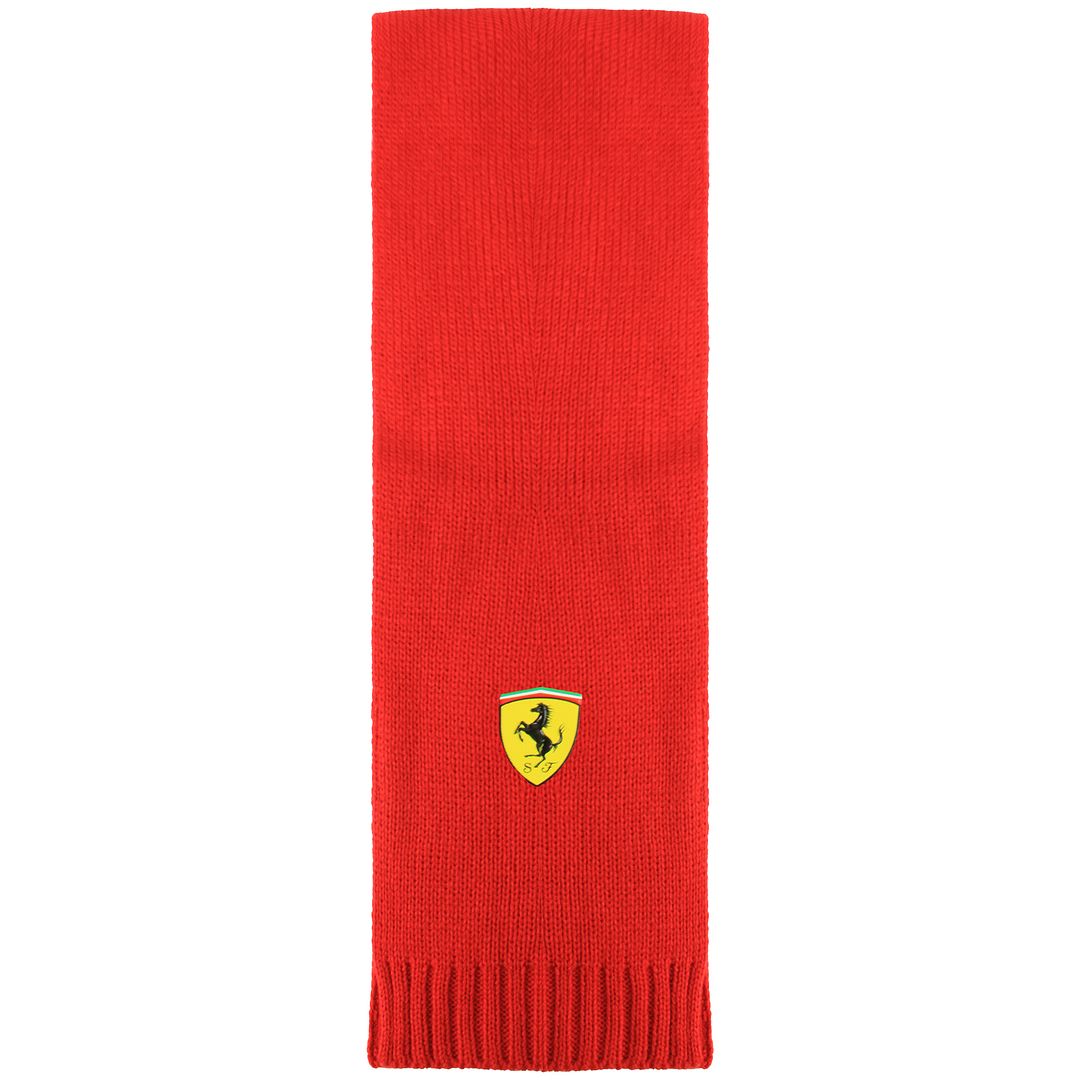 Puma SF Ferrari Mini Cats Rosso Corsa Mittens Scarf Hat Kids Set