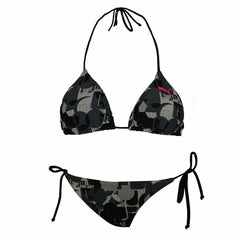 Puma No.1 Tie Up Camo Black Womens Triangle Bikini Costume 819404 02