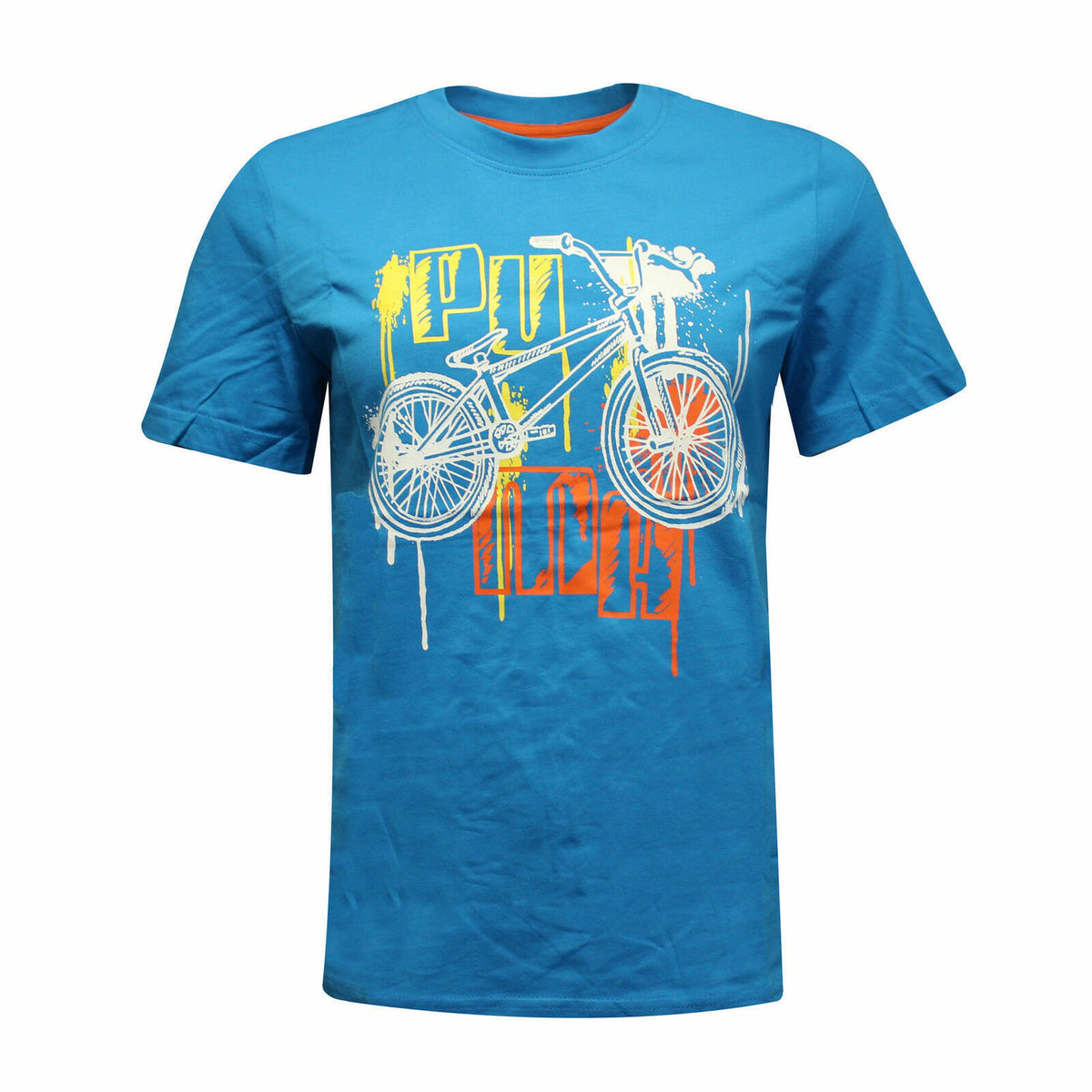 Puma Bicycle Graphic Blue Kids T-Shirt