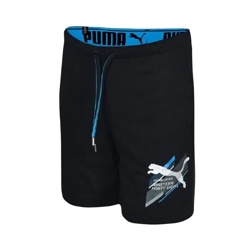 Puma Fun DryGraphic Black Stretch Waist Mens Regular Fit Shorts 836530 BLACK