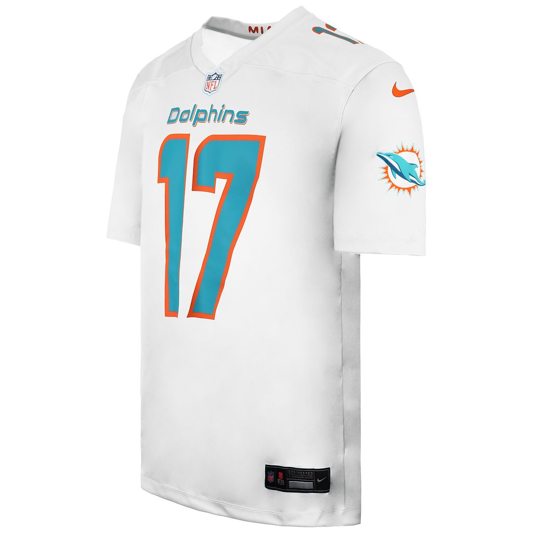 Nike NFL Miami Dolphins 17 Jaylen Waddle Mens Jersey