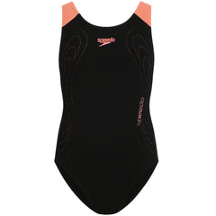 Speedo All Over Splashback Kids Black Swimsuit
