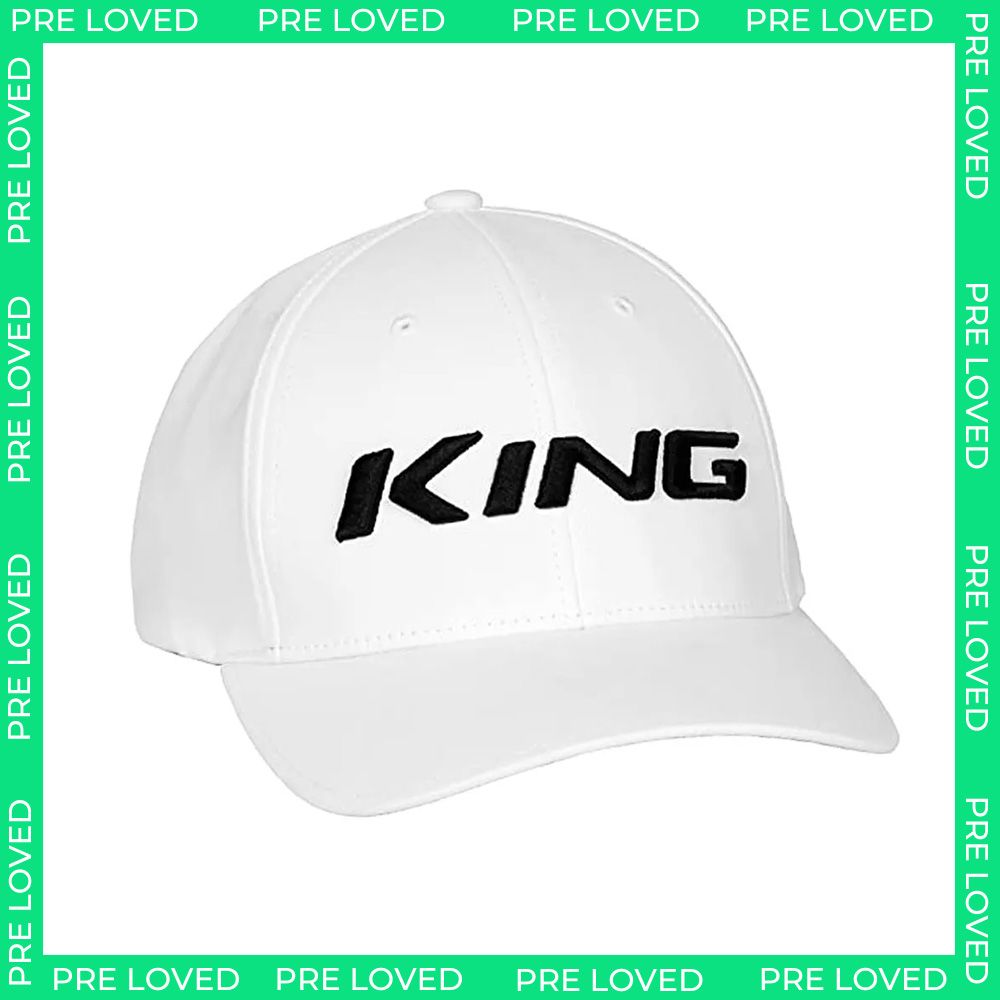 Cobra King Pro Flex Fit Mens White Golf Cap L/XL - Dirty Marks