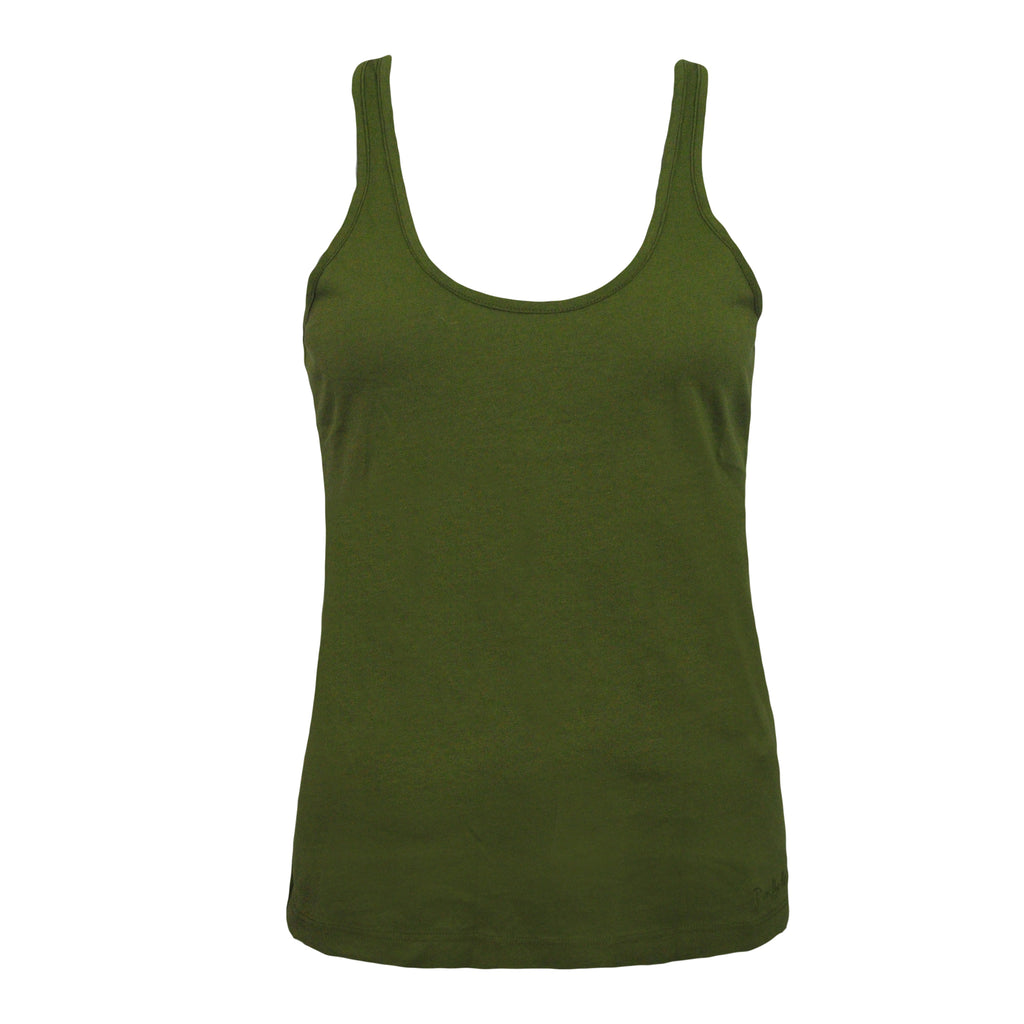 Timberland Womens Tank Silk Insert Top Vest Green A0081 001