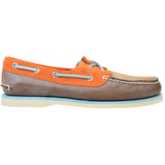 Timberland Premium Mens Brown/Orange Boat Shoes