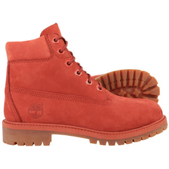 Timberland 6inch Premium Kids Red Boots