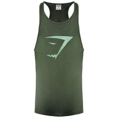 Gymshark GFX Infill Mens Green Stringer Tank Top