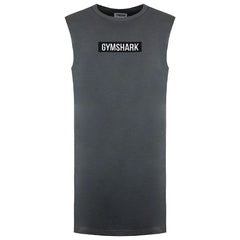 Gymshark GFX Central Drop Arm Mens Grey Tank Top