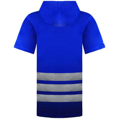 Adidas Hooded Mens Blue T-Shirt