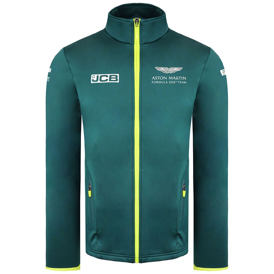 Aston Martin F1 Official Team Kids Green Softshell Jacket