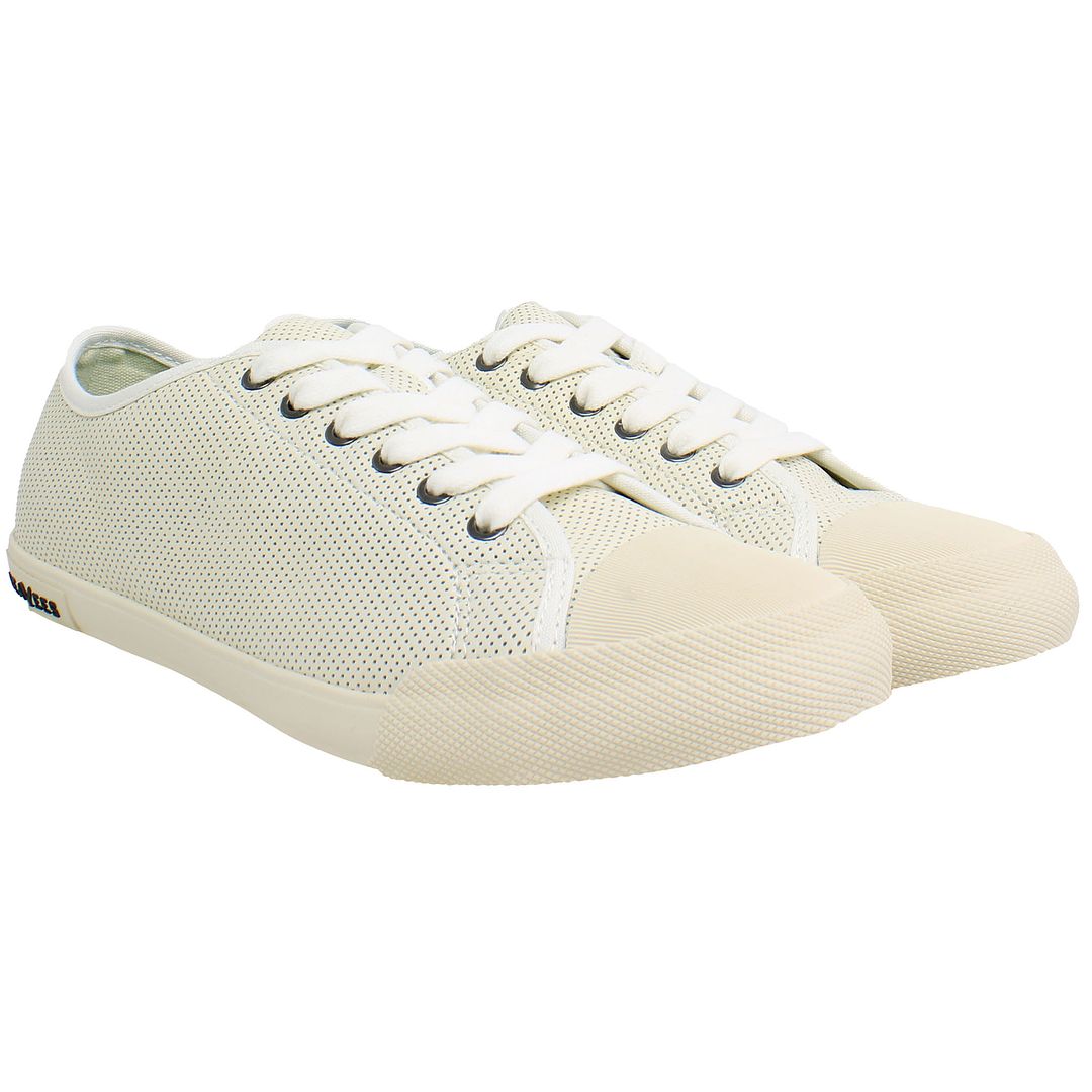 Seavees Army Issue Low Womens White Plimsolls