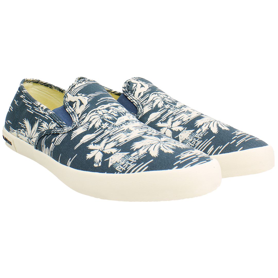 Seavees Baja Beachcomber Mens Navy Plimsolls