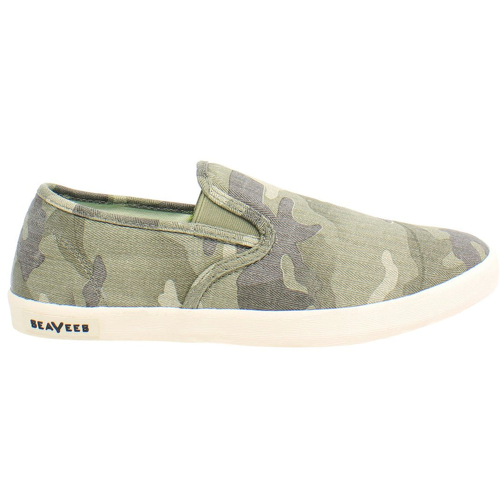 Seavees Baja Saltwash Womens Green Plimsolls