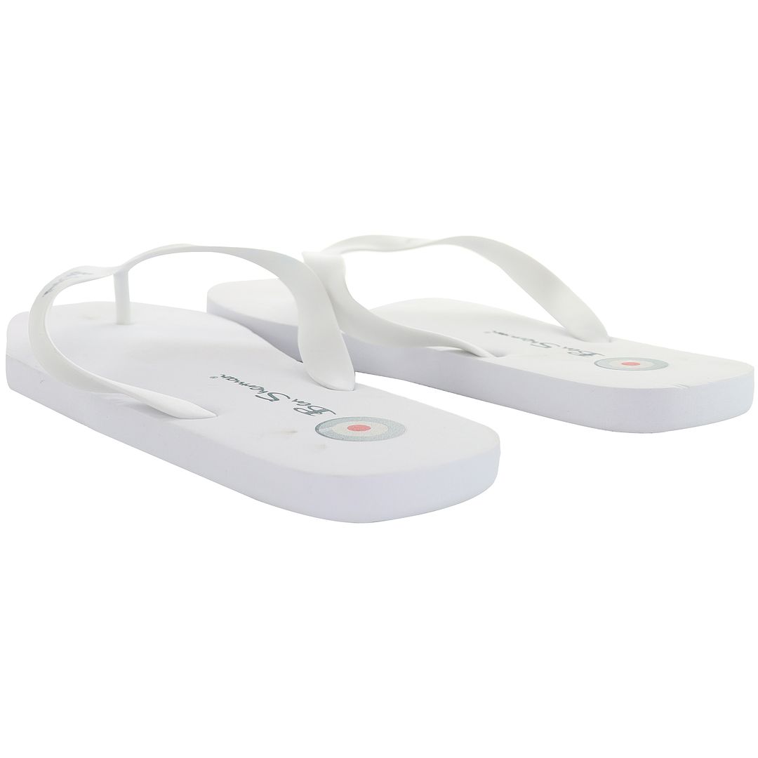 Ben Sherman Mens White Flip-Flops