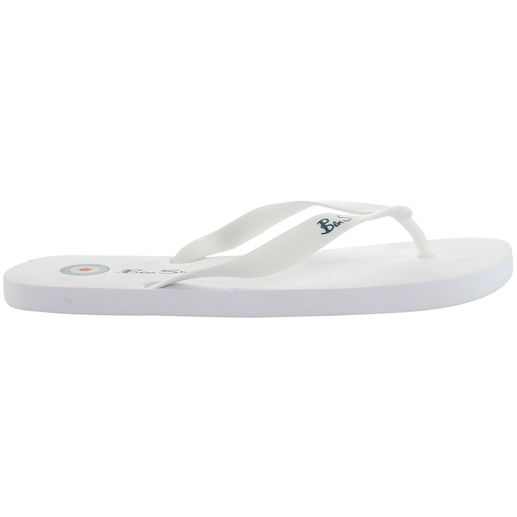 Ben Sherman Mens White Flip-Flops