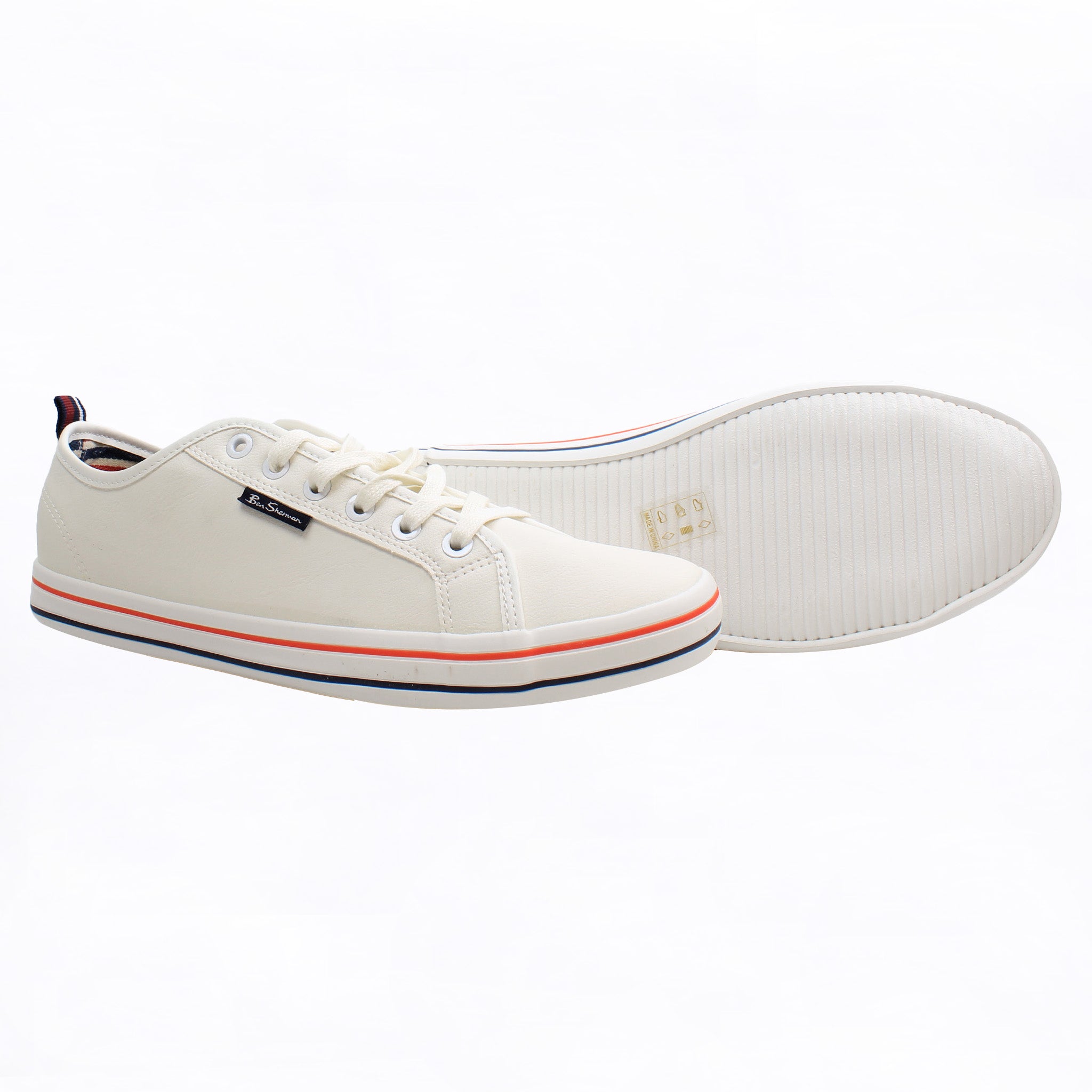 Ben Sherman Lowell Mens White Plimsolls NO BOX