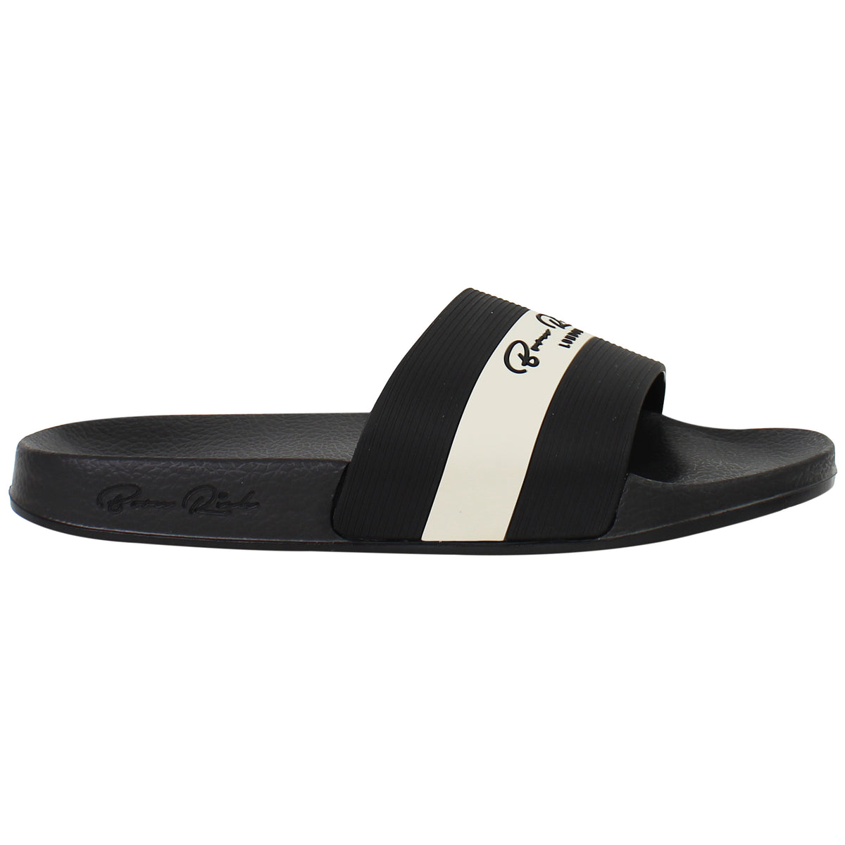 Born Rich Aurelio Mens Black Sliders