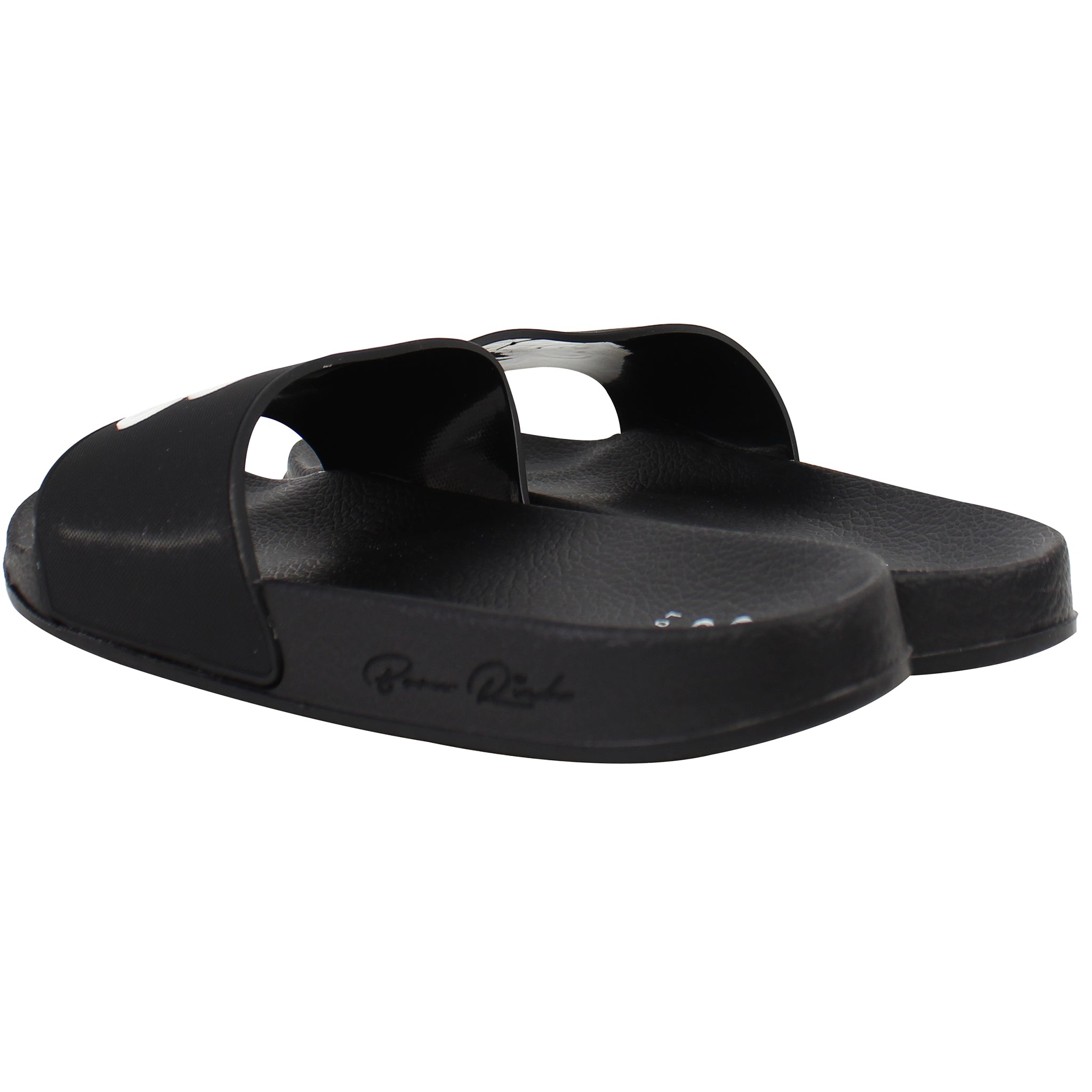 Born Rich Barreca Mens Black/White Sliders