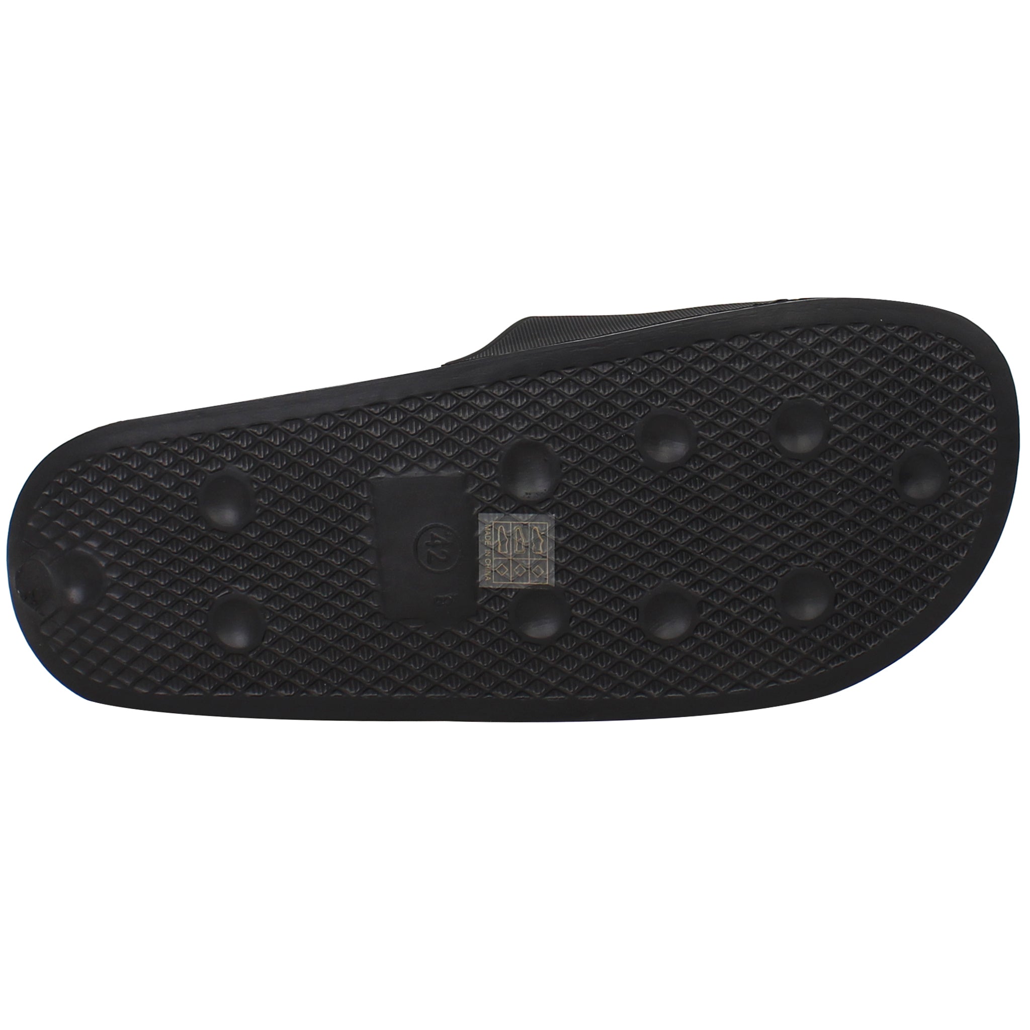 Born Rich Barreca Mens Black/White Sliders