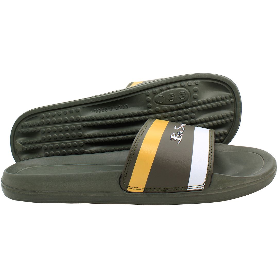 Ben Sherman Sidney Mens Green Flip-Flops