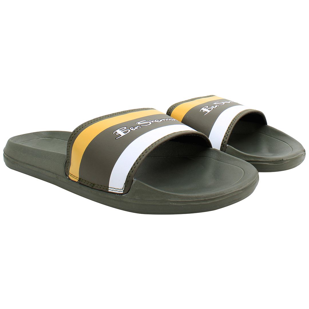 Ben Sherman Sidney Mens Green Flip-Flops