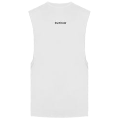 BoxRaw SMRT-TEC Mens White Muscle Tank Top