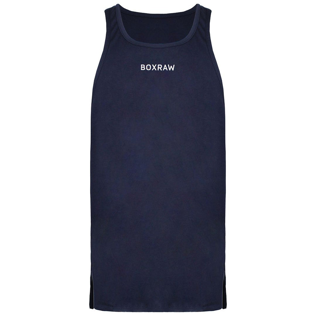 BoxRaw SMRT-TEC Mens Navy Blue Stringer Tank Top