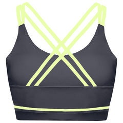 BoxRaw Valerie Womens Charcoal Sports Bra