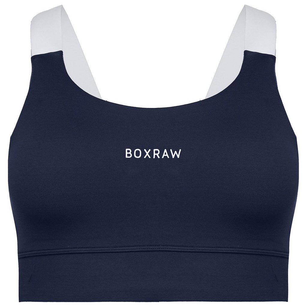 BoxRaw Alicia Womens Navy Blue Sports Bra