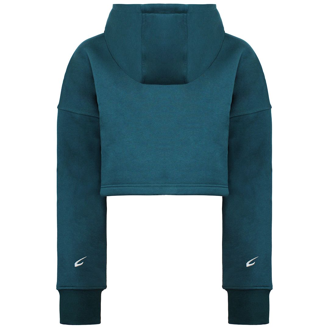 BoxRaw Johnson Womens Teal Cropped Hoodie