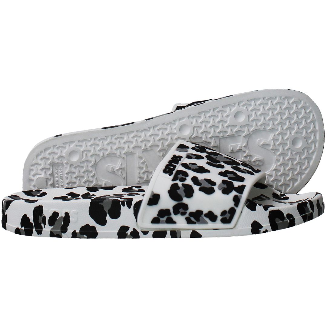 Slydes Blur Womens White/Black Sliders