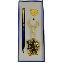 Chelsea FC 3pc Pen Badge Key Ring Gift Set