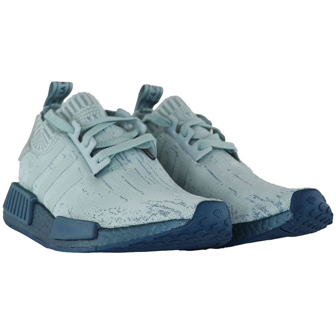 Adidas NMD_R1 Primeknit Womens Light Blue Trainers