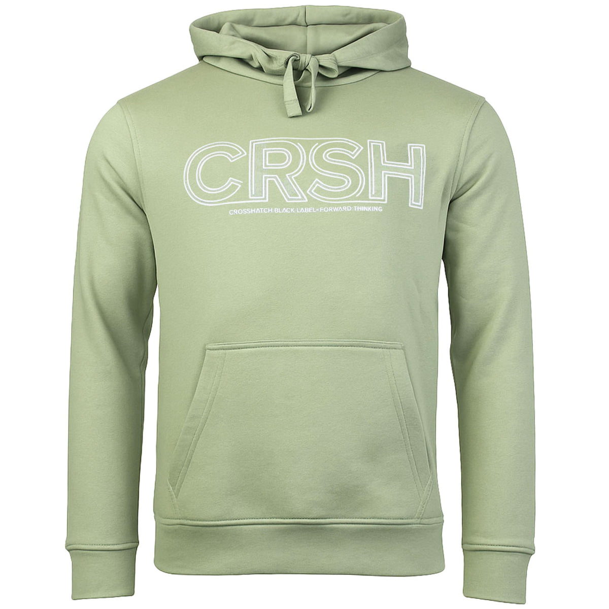 Crosshatch Kendrick Printed Mens Sage Hoodie