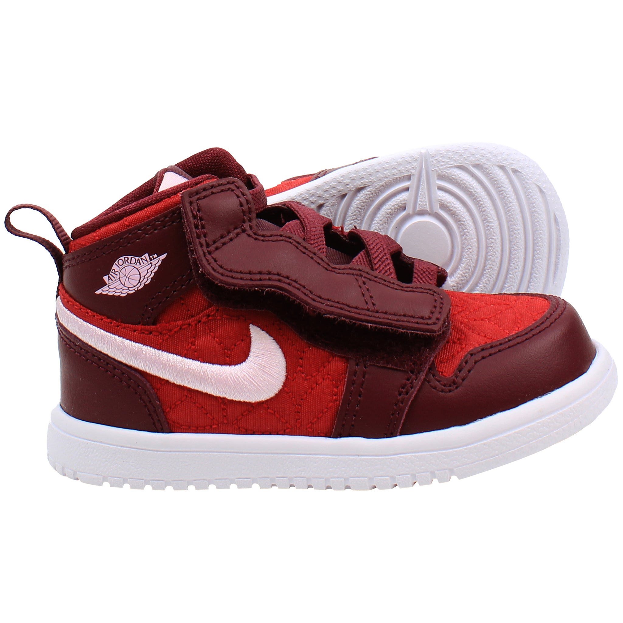 Nike Air Jordan 1 Mid SE TD Kids Red Trainers