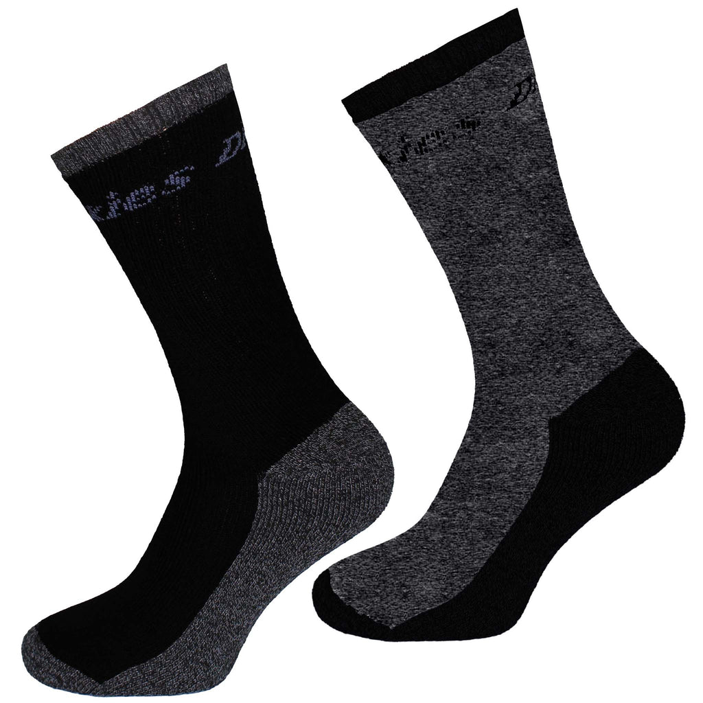 Dickies 2-Pack Mens Black/Grey Thermal Socks