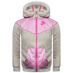 Nike Logo Kids Beige/Pink Track Jacket