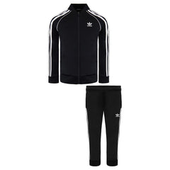 Adidas Logo Kids Black Tracksuit