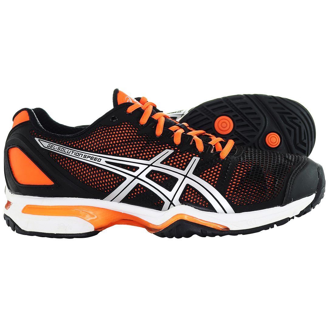 Asics Gel-Solution Mens Black Trainers