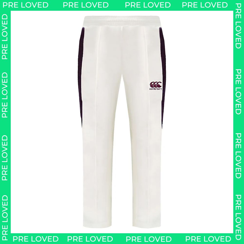 Canterbury Pro Cricket Kids Off White Trousers - Dirty Marks