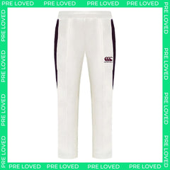 Canterbury Pro Cricket Kids Off White Trousers - Dirty Marks