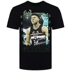 NBA Milwaukee Bucks 34 Giannis Antetokounmpo Kids Celebration T-Shirt