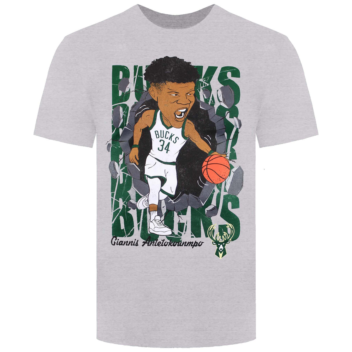 NBA Milwaukee Bucks 34 Giannis Antetokounmpo Kids Hype Break T-Shirt